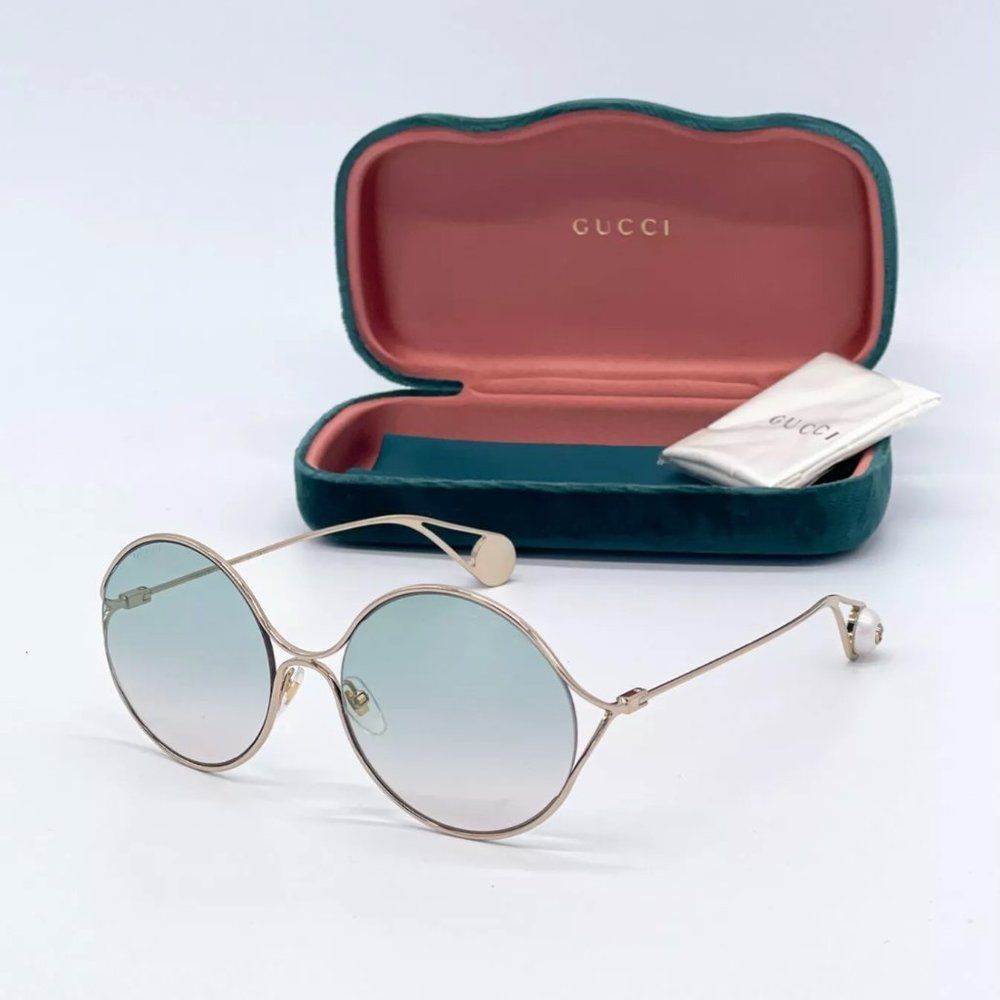 Sale! New Gucci Unisex 58mm Gold Multicolor Sunglasses! - Picture 3 of 8